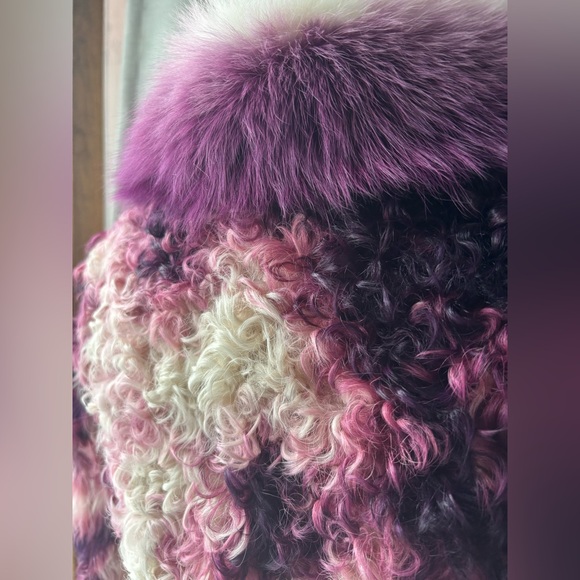 🍇 😍Dreamy Mongolian Wool & Fox Fur Jacket 😍🍇 - Picture 4 of 11